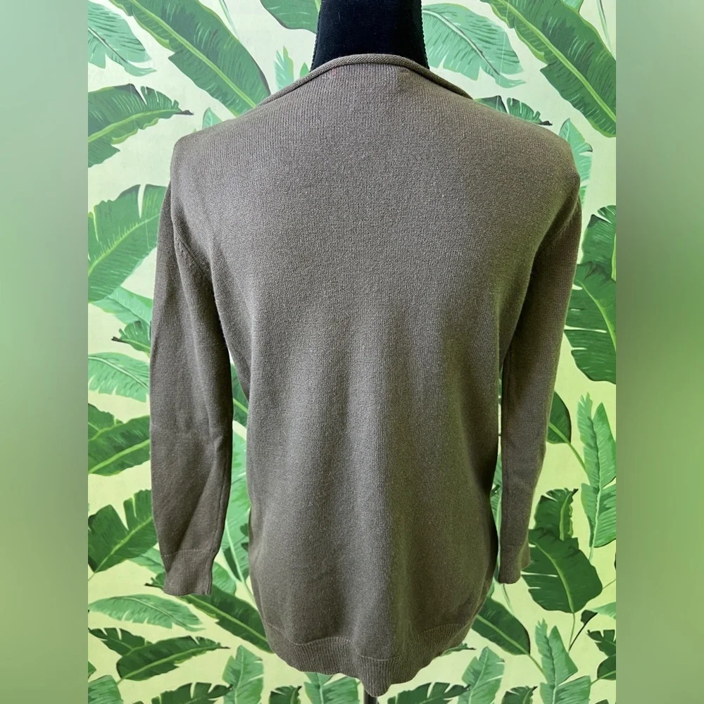Catherine Malandrino Roll Neck Sweater 3/4 sleeve Brown Womens Small
